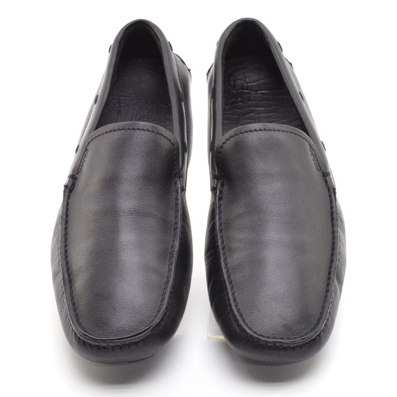 Men Prada 1101 Black Driving Moccasins Loafers UK 8.5 - Picture 3 of 9